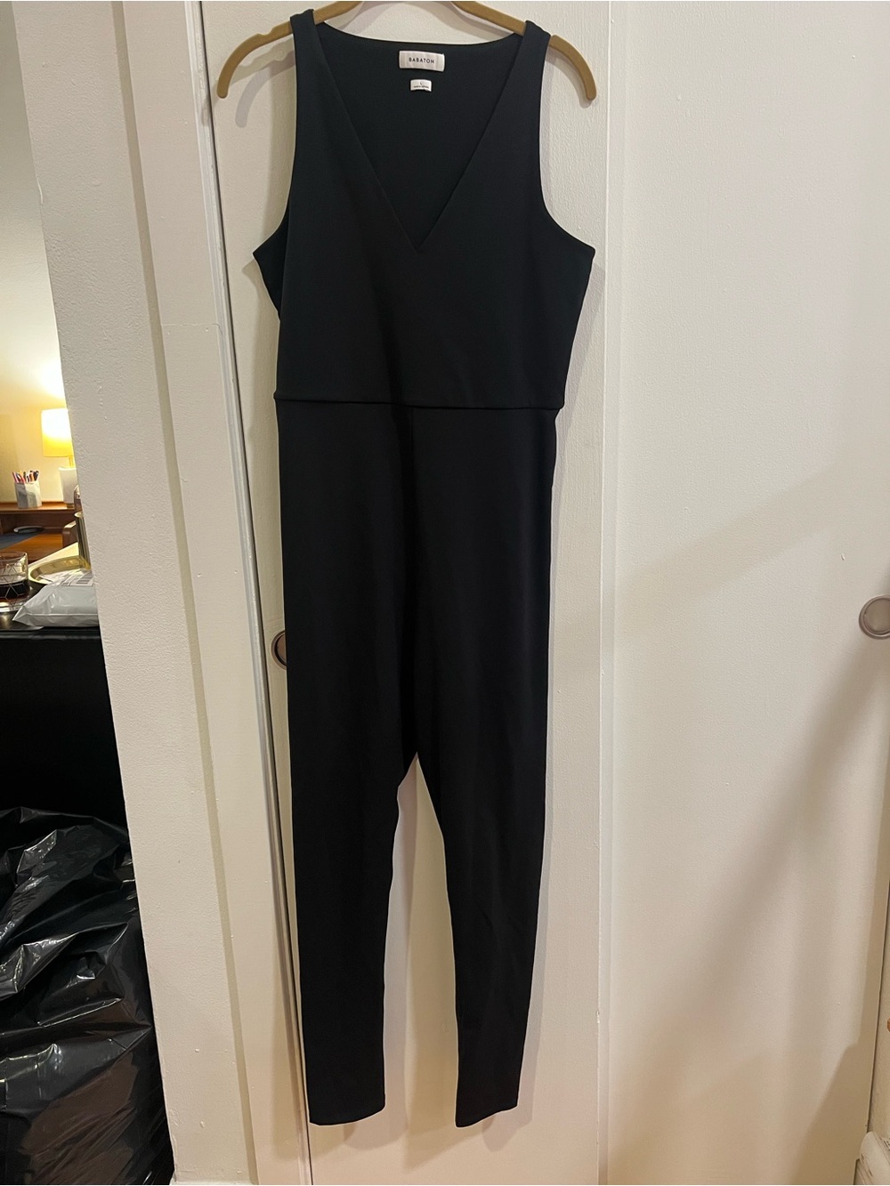 Babaton Black Sleeveless V-Neck Jumpsuit